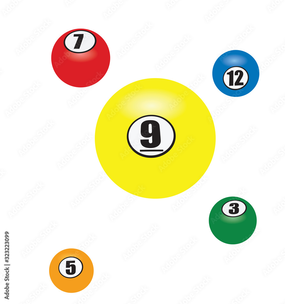 Tombola or lotto balls. vector illustration Tombola or lotto balls. vector illustration
