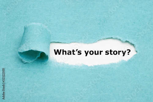 What Is Your Story Blue Paper Concept