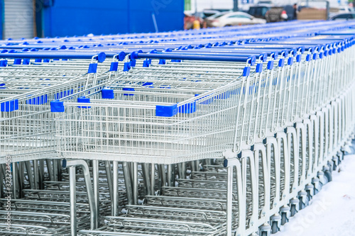 The image of the shopping trolleys