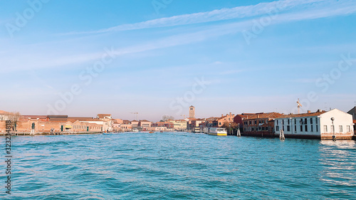 MURANO, ITALY - JANUARY 20, 2020: island of Murano in the lagoon of Venice in Italy © Nastya Tepikina