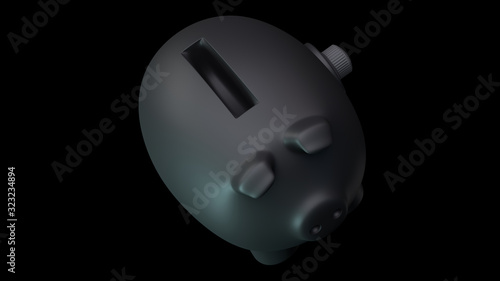 3D illustration of piggybank on clean background.