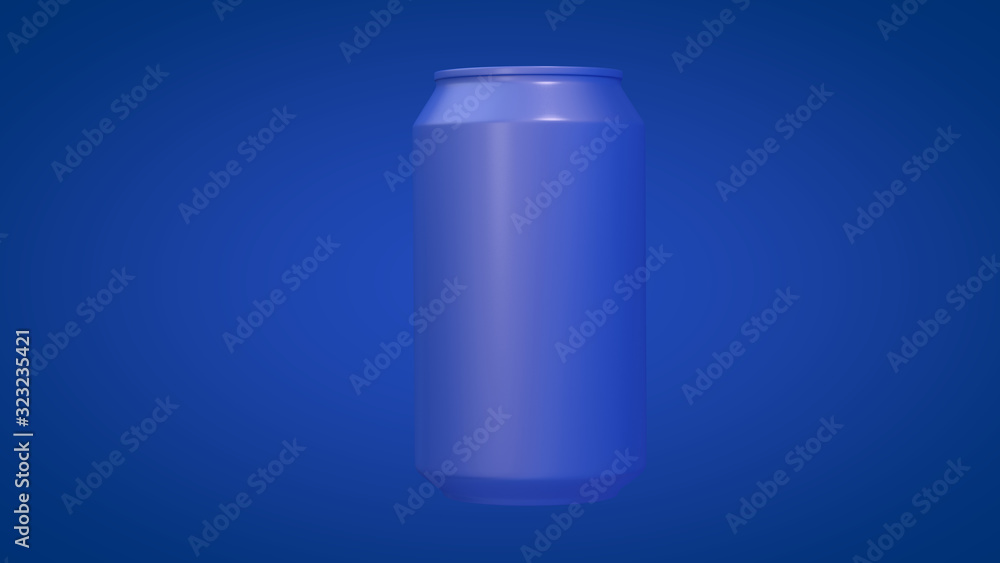 3D illustration of aluminum can isolated. 3D illustration of aluminum can isolated.