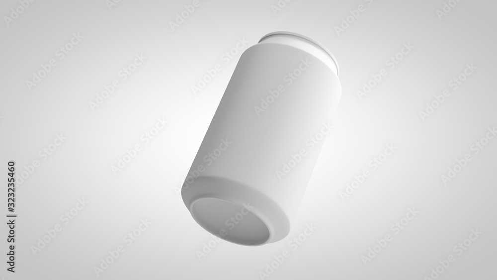 3D illustration of aluminum can isolated. 3D illustration of aluminum can isolated.