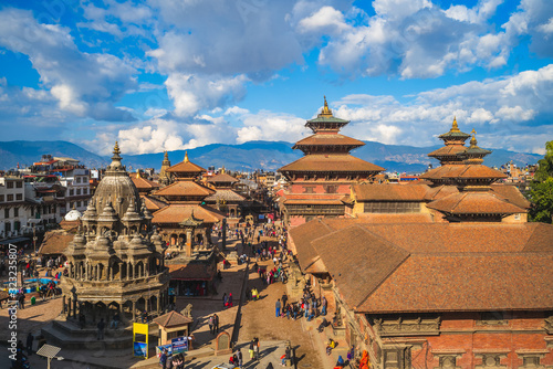 scenery of Patan Durbar Square at Kathmandu, Nepal photo