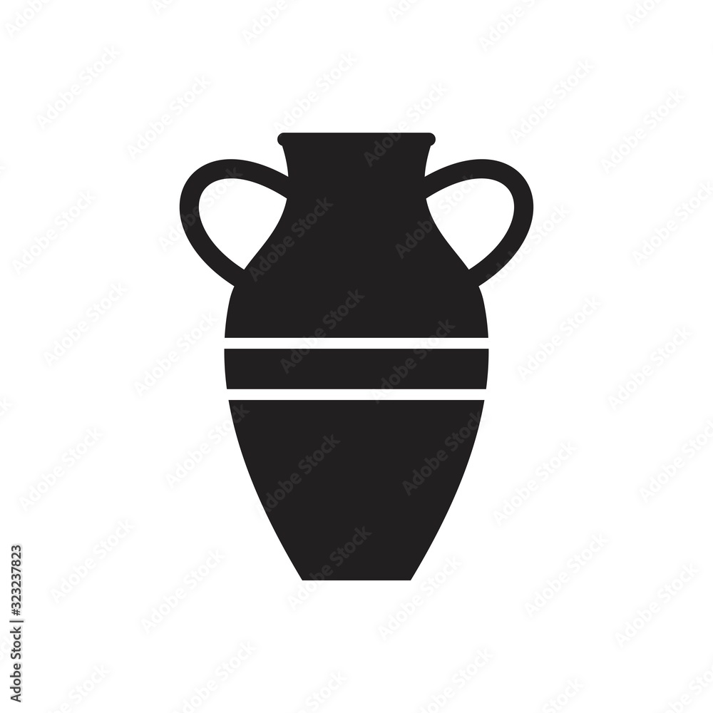 Milk urn, milk jug icon template black color editable. Milk urn, milk jug icon symbol Flat vector illustration for graphic and web design.