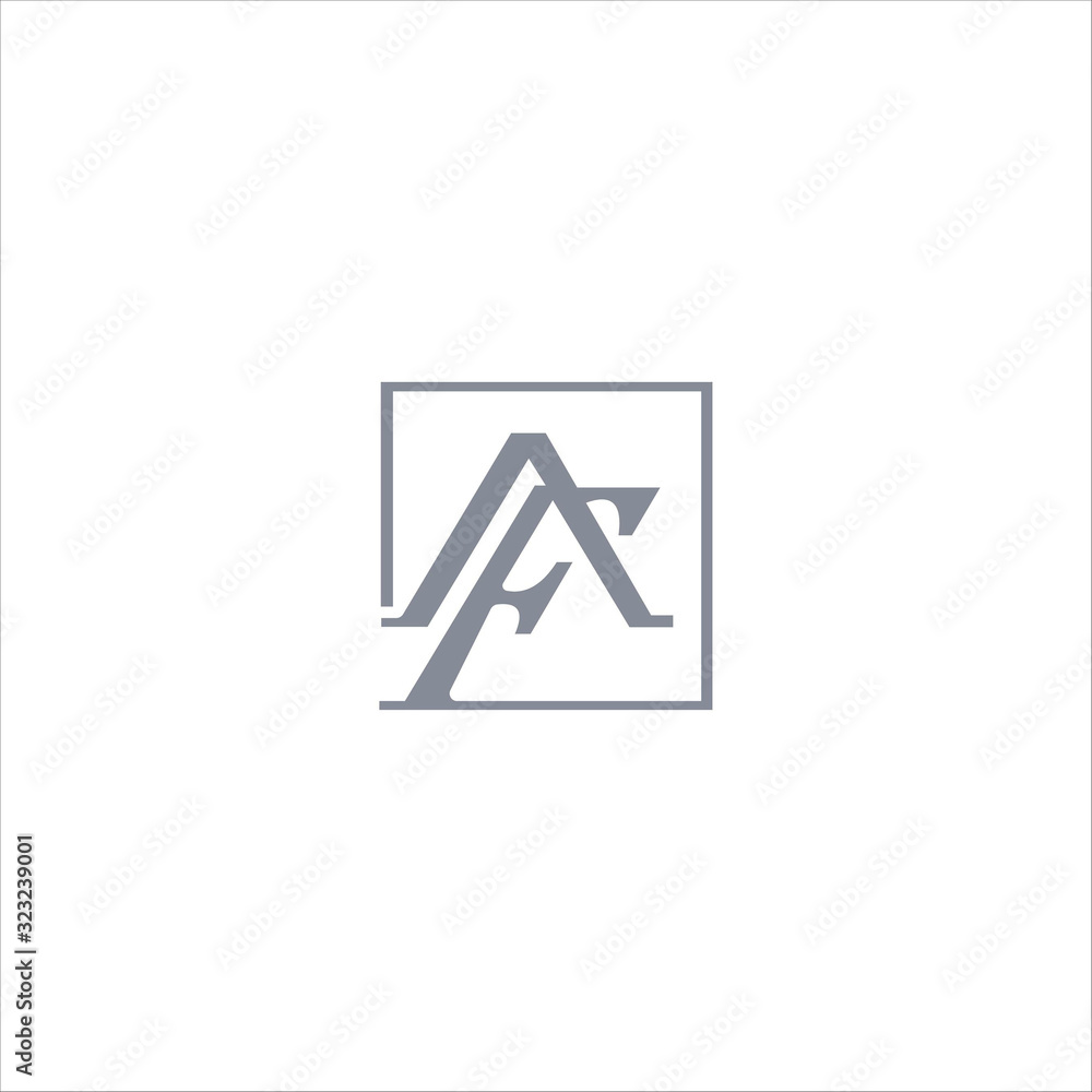 Obraz na plátne Initial letter af or fa logo vector templates
