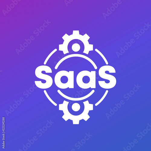 Saas, Software as a service icon for web