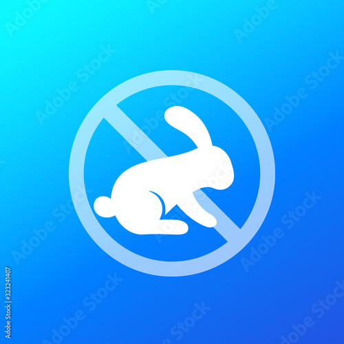 Not tested on animals vector icon