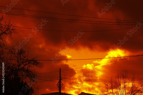 atardecer naranja