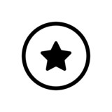 Star in cirlce shape icon