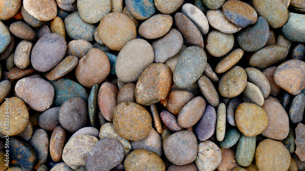 pebbles on the beach background. stone garden pebbles on the beach background. stone garden
