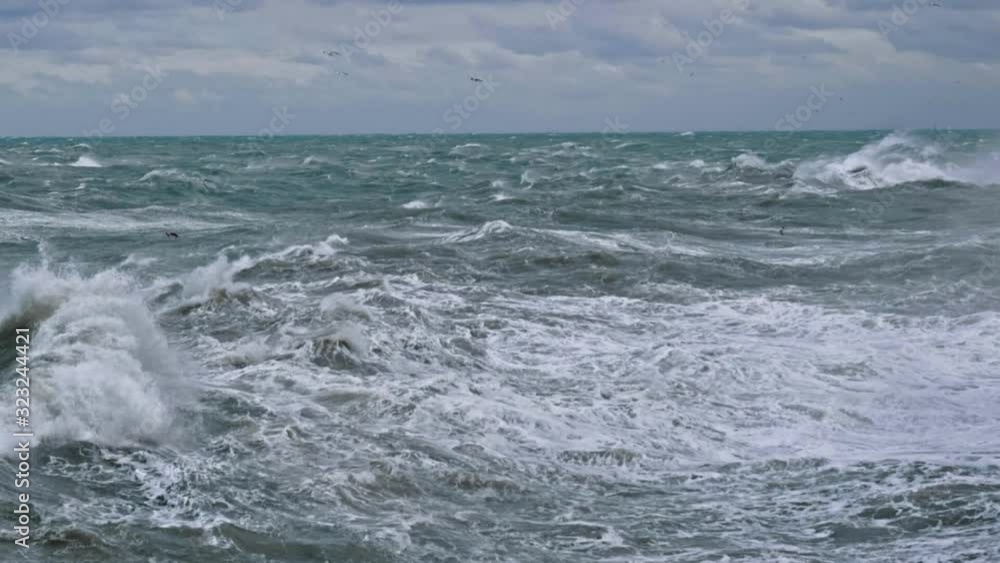 Stormy sea at Puglia coast, Italy Stormy sea at Puglia coast, Italy