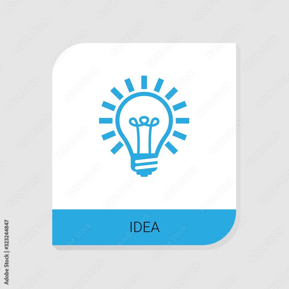 Editable filled Idea icon from Creative Process icons category. Isolated vector Idea sign on white background Editable filled Idea icon from Creative Process icons category. Isolated vector Idea sign on white background