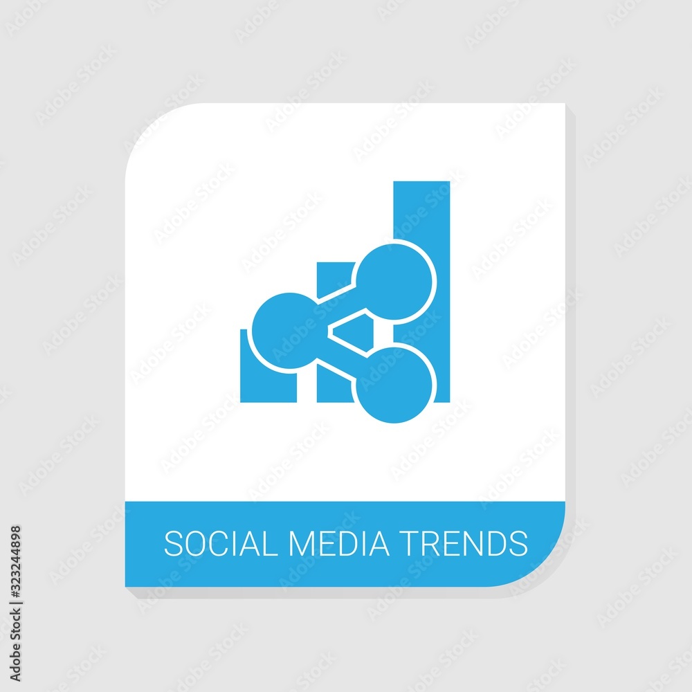 Editable filled social media trends icon from Social Media Marketing icons category. Isolated vector social media trends sign on white background