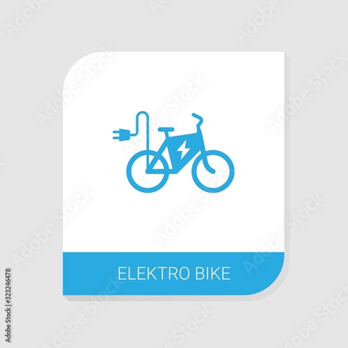 Editable filled elektro bike icon from Bike Rental icons category. Isolated vector elektro bike sign on white background