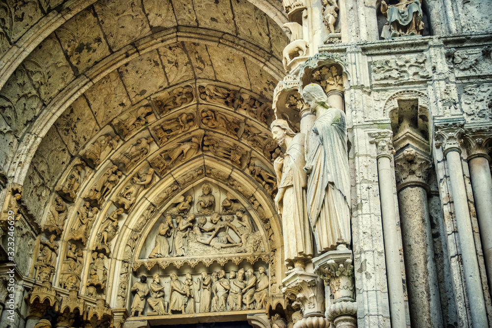 detail of Chartres Cathedral in France