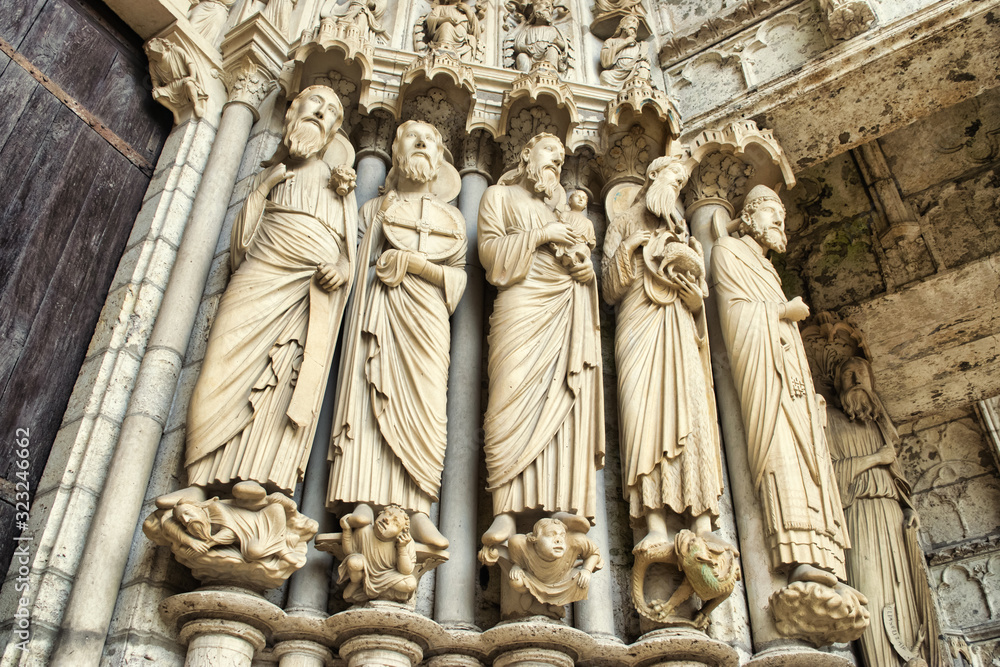 detail of Chartres Cathedral in France