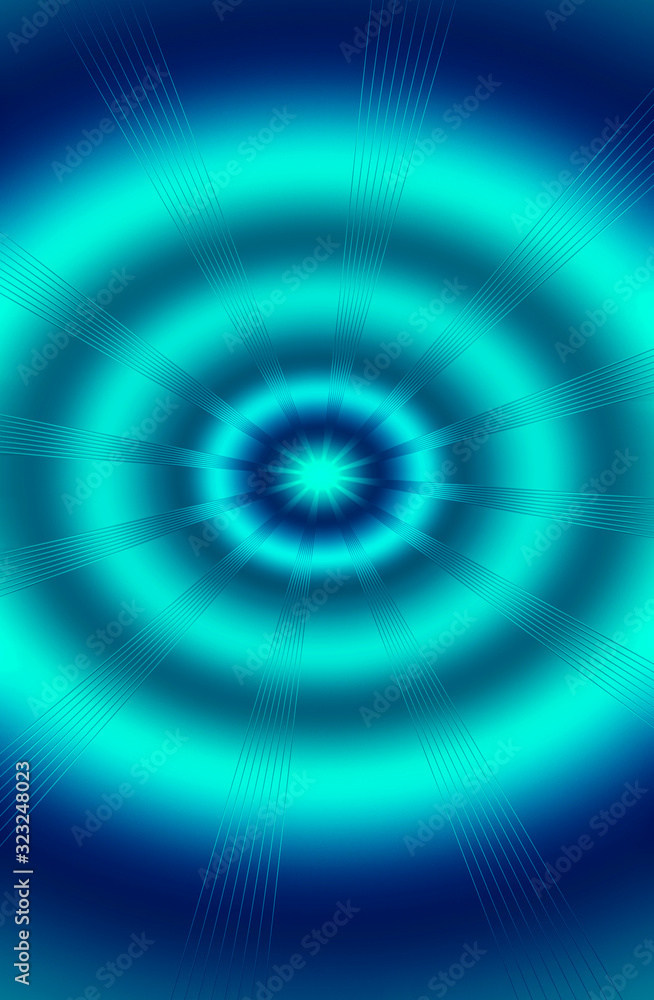 abstract blue green star, circles and rays like mystic, magic, esoteric background abstract blue green star, circles and rays like mystic, magic, esoteric background