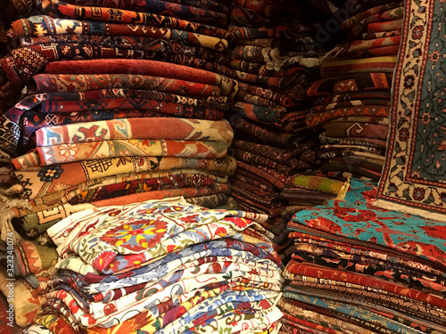 Turkish carpets in the market