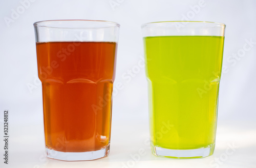 Green pandan juice in healthy drinking concept.