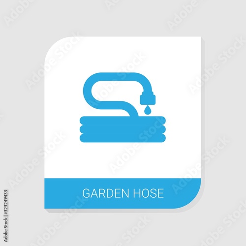 Editable filled Garden hose icon from Gardening icons category. Isolated vector Garden hose sign on white background