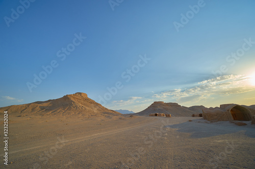 sunset in desert, iran