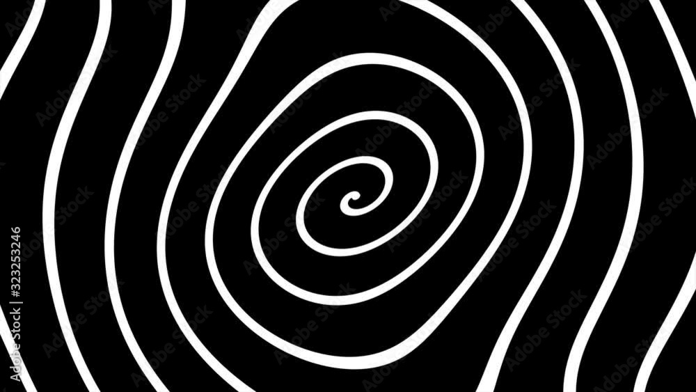 Black and white deformed spiral looping animation Black and white deformed spiral looping animation