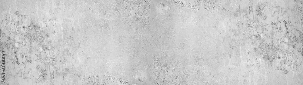 Naklejka premium Gray rustic concrete stone texture background banner panorama