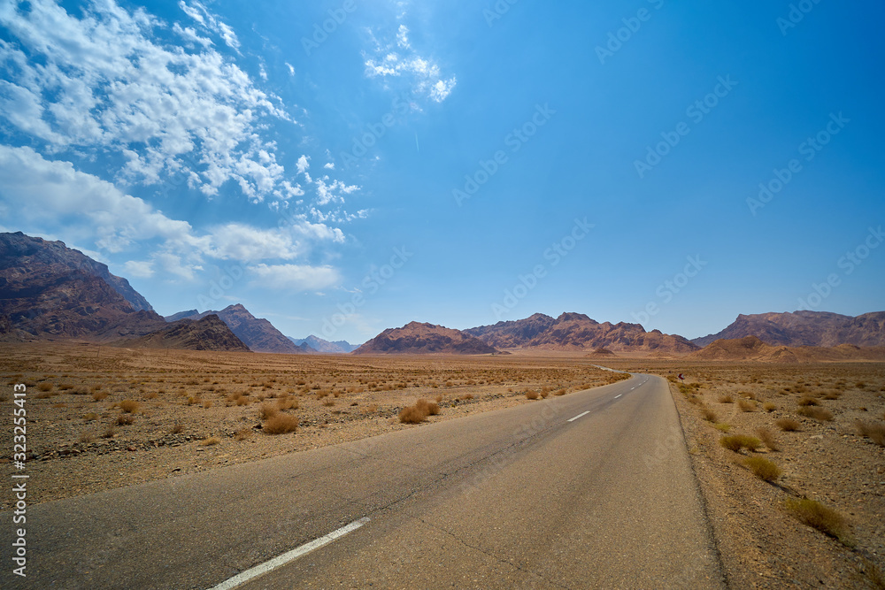 desert road in Iran desert road in Iran