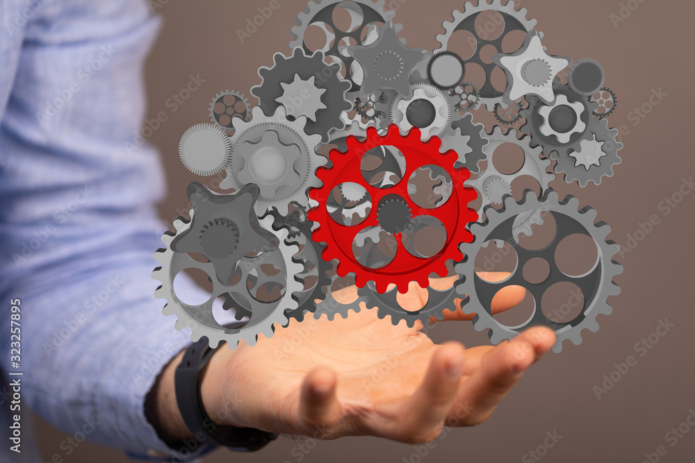 gear Technology setting concept background.