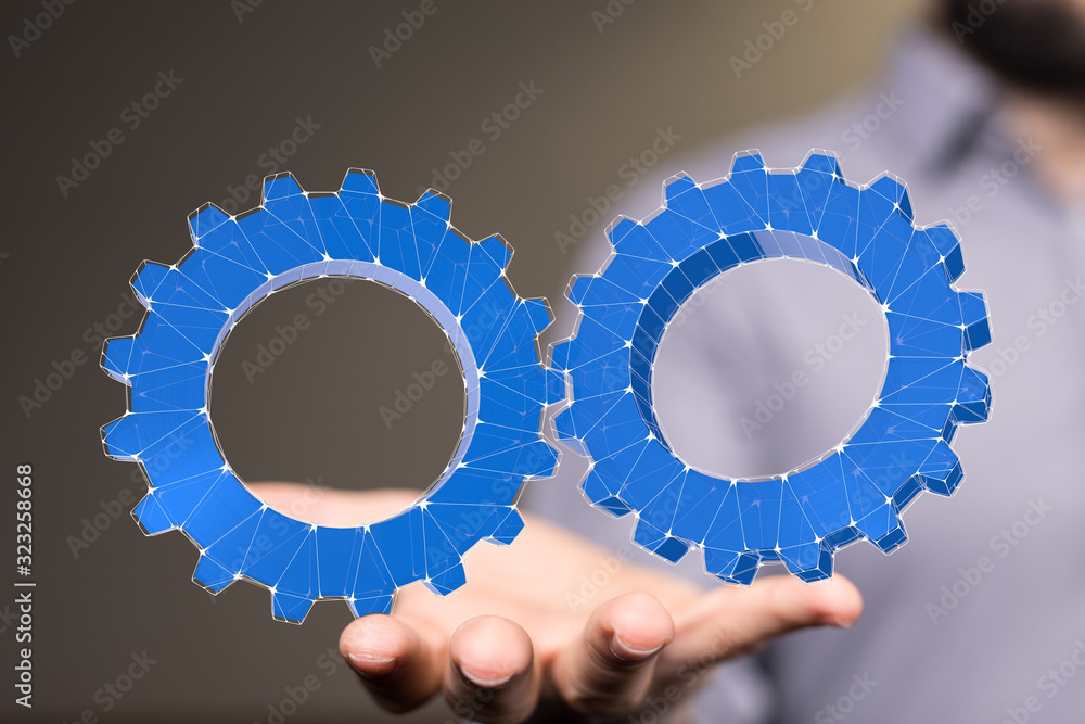 gear Technology setting concept background. gear Technology setting concept background.