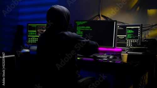 Male hacker making fatal mistake and his personal data is declassified, failure photo