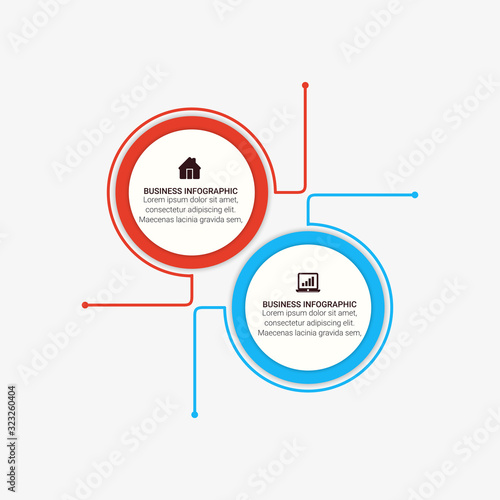 Presentation Template design. Business data graphs. Vector financial and marketing charts.