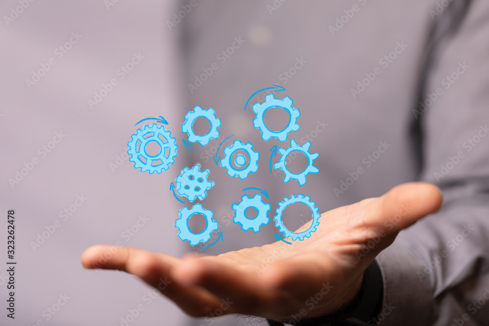 Gear With Success Concept digital. Gear With Success Concept digital.