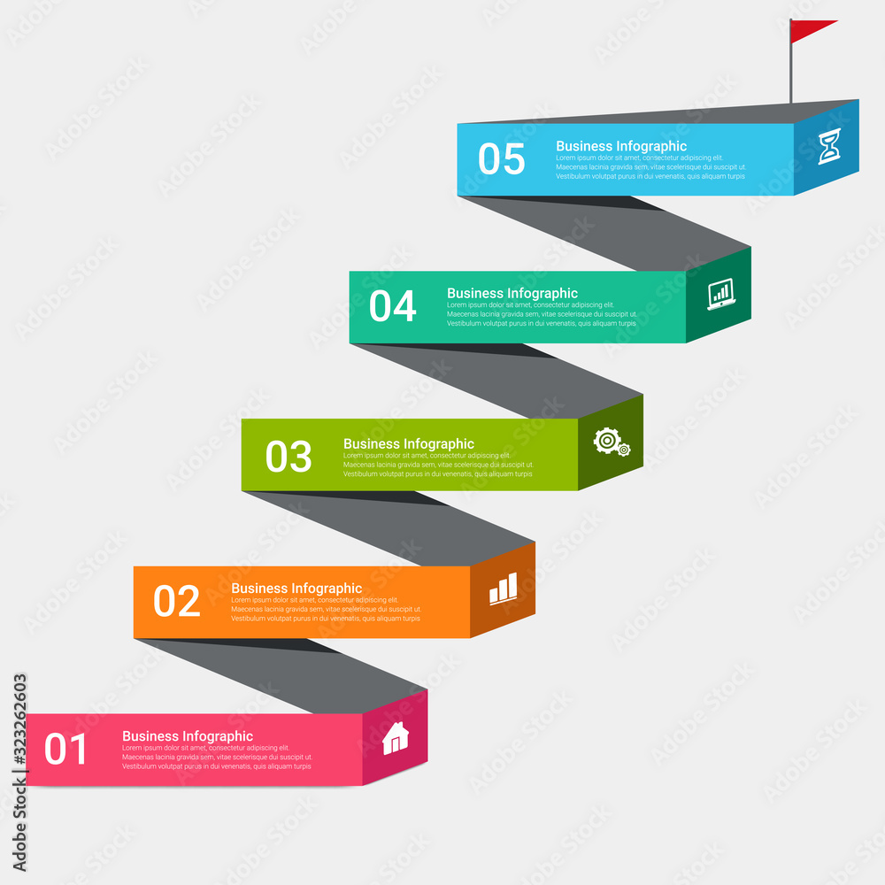 Modern vector infographic template, diagram, graph, presentation. Business concept with 3, 4, 5, 6 options and arrows. For content, flowchart, timeline, workflow, marketing Modern vector infographic template, diagram, graph, presentation. Business concept with 3, 4, 5, 6 options and arrows. For content, flowchart, timeline, workflow, marketing