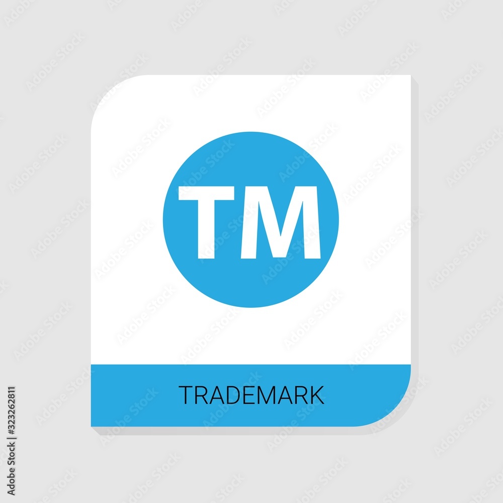 Editable filled Trademark icon from Entrepreneurship icons category. Isolated vector Trademark sign on white background Editable filled Trademark icon from Entrepreneurship icons category. Isolated vector Trademark sign on white background