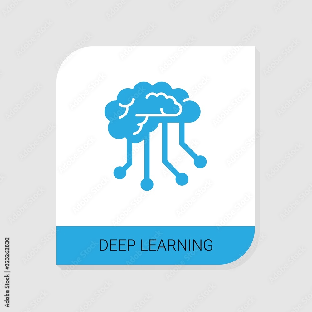 Editable filled Deep learning icon from Artificial Intelligence icons ...