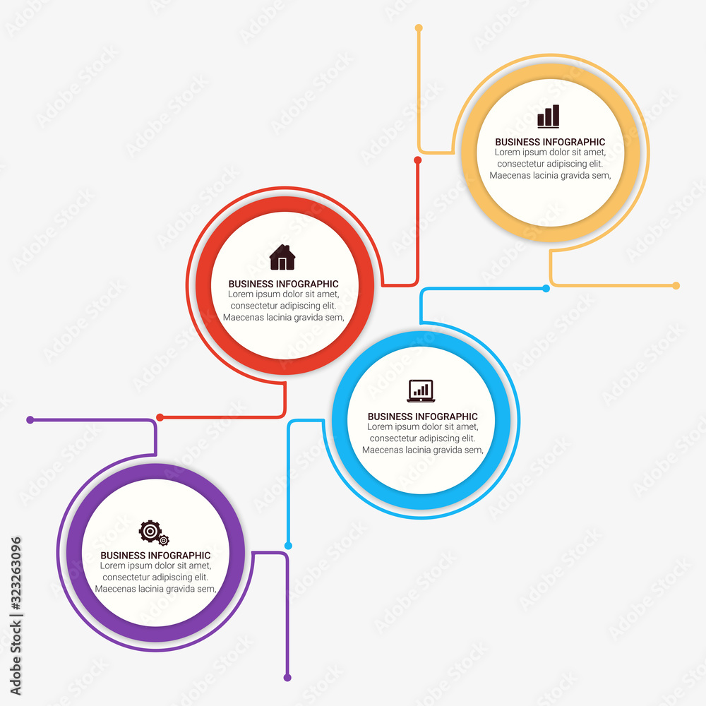 Modern vector infographic template, diagram, graph, presentation. Business concept with 3, 4, 5, 6 options and arrows. For content, flowchart, timeline, workflow, marketing Modern vector infographic template, diagram, graph, presentation. Business concept with 3, 4, 5, 6 options and arrows. For content, flowchart, timeline, workflow, marketing
