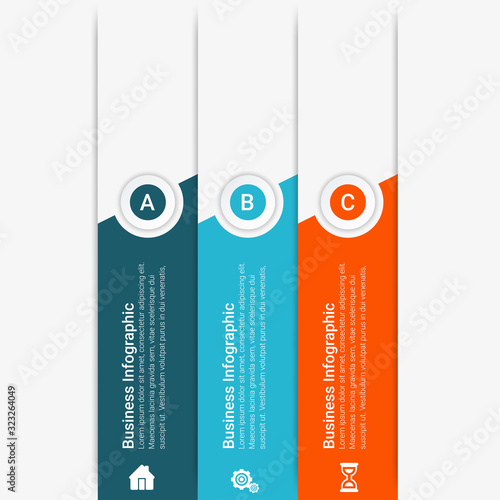  Infographic concept. Business template with steps, options, parts. Can be used for workflow layout, diagram, chart, step by step infographics, web design. Vector illustration
