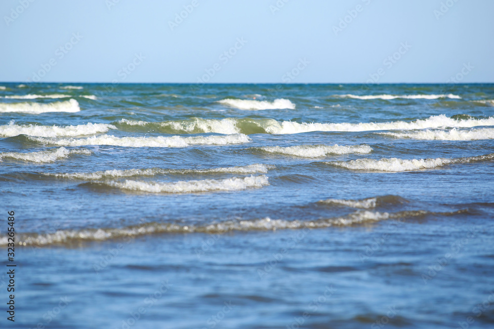 Sea water with waves background