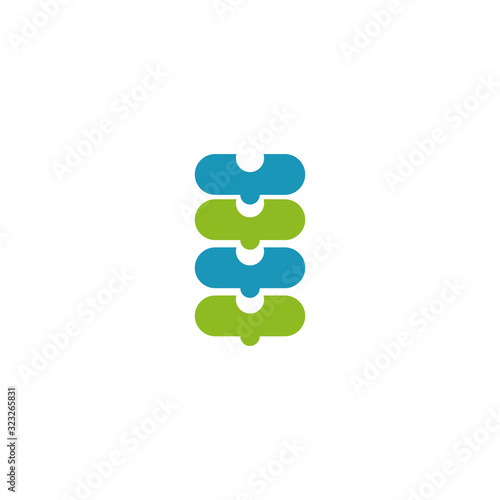 Chiropractic clinic logo design vector template