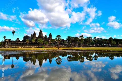 View of the temple from the beautiful temple of Angkor Wat
