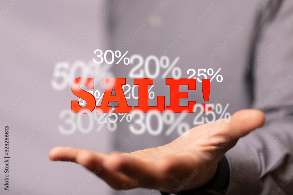 Discount and commission concept 3d Discount and commission concept 3d