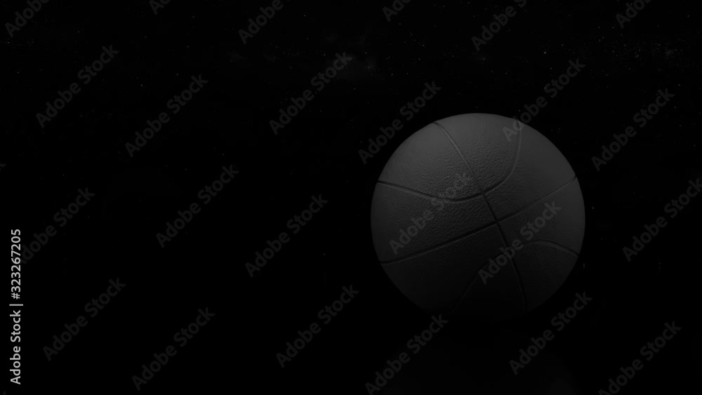 3d design of basketball balls on the dark background. Looped animation of rolling basketballs on the universe and stars background. 3d design of basketball balls on the dark background. Looped animation of rolling basketballs on the universe and stars background.