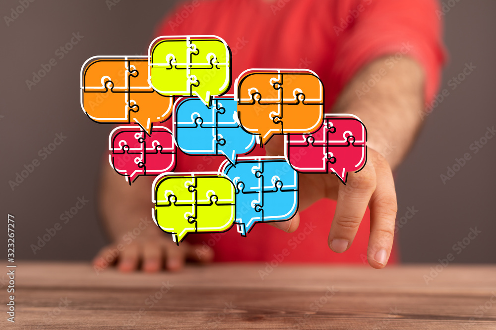 Digital icons with colorful dialog speech bubbles. Digital icons with colorful dialog speech bubbles.