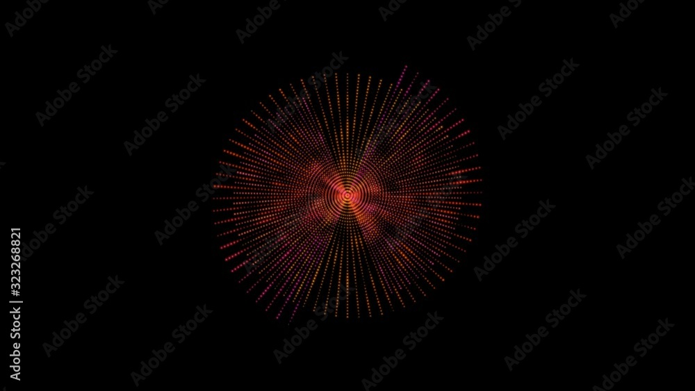Colorful sphere animation on a black background overlay 4K Colorful sphere animation on a black background overlay 4K