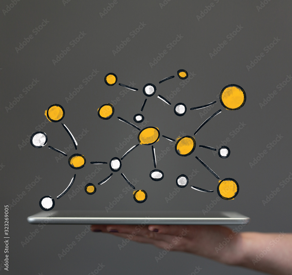 Digital Network and data concept. Digital Network and data concept.