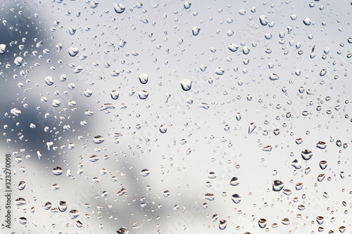 Raindrops on the window. Abstract background.