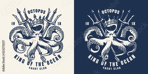 Vintage nautical monochrome print