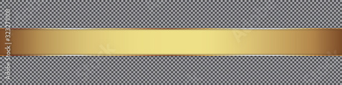 gold ribbon banner on transparent background